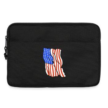Amerikanische Flagge 4. Juli Patriotisch - Laptoptasche 13" - Schwarz - Vorne