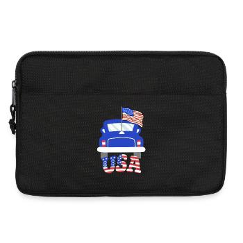 LKW USA Flagge 4. Juli - Laptoptasche 13" - Schwarz - Vorne