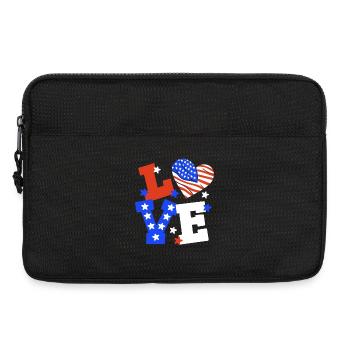 4. Juli USA Flagge - Laptoptasche 13" - Schwarz - Vorne