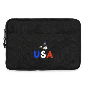 Adler USA amerikanische Flagge 4. Juli - Laptoptasche 13" - Schwarz - Vorne