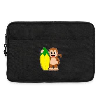 Été de surf sur planche de surf de singes - Sacoche pour ordinateur portable 13 pouces - noir - Devant