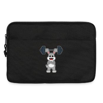 Bunny Bodybuilder Barbell Bodybuilding - Laptop bag 13" - black - Front