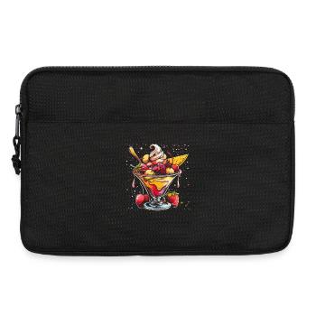 Ice cream sundae graphic - Laptop bag 13" - black - Front