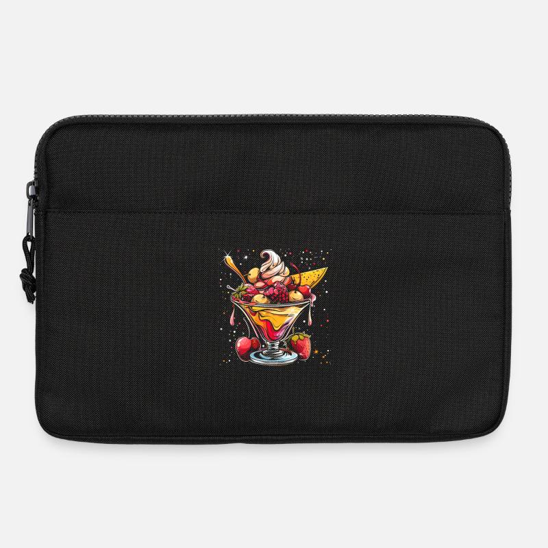 Eisbecher Grafik - Laptoptasche 13" - Schwarz