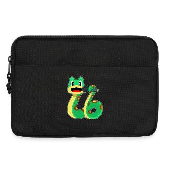 Schlange Sänger Mikrofon Singen - Laptoptasche 13" - Schwarz - Vorne