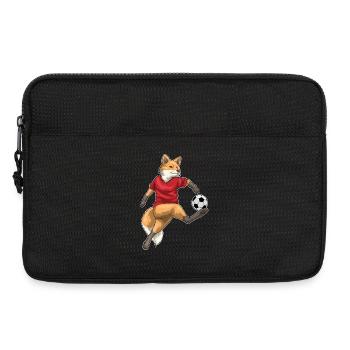 Fox Soccer Player Soccer Sports - Laptop bag 13" - black - Front