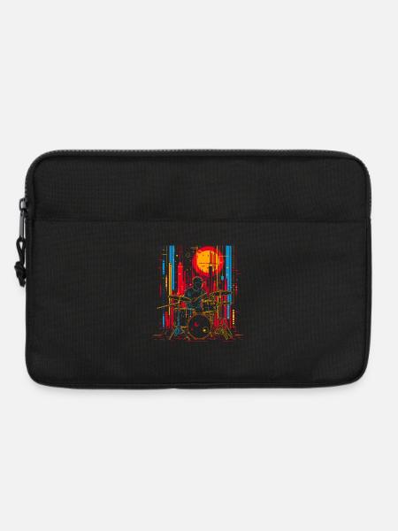 Schlagzeuger Porträt - Laptoptasche 13" - Schwarz