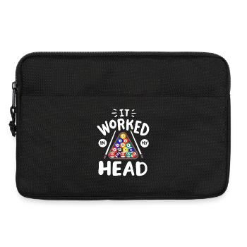 Poolbillardspieler Billard - Laptoptasche 13" - Schwarz - Vorne