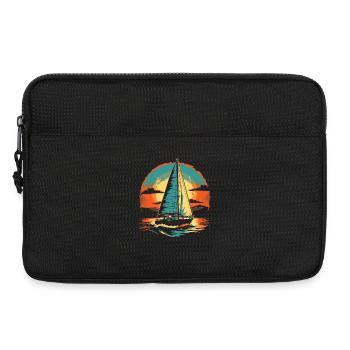 Segelboot Porträt - Laptoptasche 13" - Schwarz - Vorne