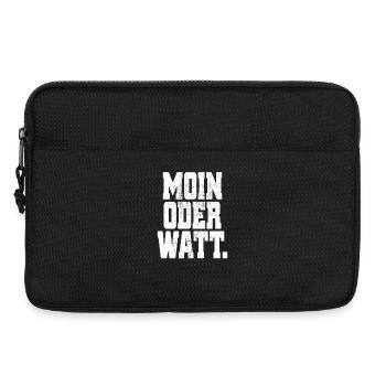 Moin or Watt Ruhrgebiet Ruhrpott Hamburg Moin - Laptop bag 13" - black - Front
