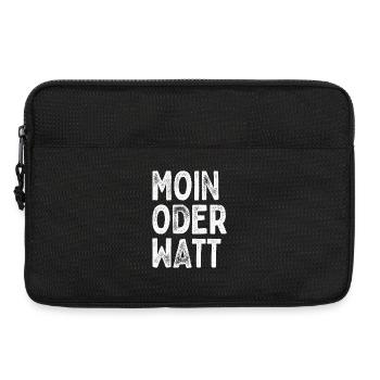 Moin or Watt Ruhrgebiet Ruhrpott Hamburg Moin - Laptop bag 13" - black - Front