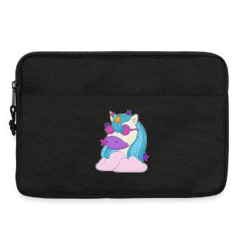 Einhorn Wolken - Laptoptasche 13" - Schwarz - Vorne