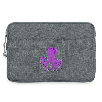 Octopus Toothbrush - Laptop bag 13" - heather grey - Front