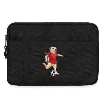 Erdmännchen Fußballspieler Fußball - Laptoptasche 13" - Schwarz - Vorne