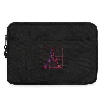 Pièces d’échecs Croquis Retrowave - Sacoche pour ordinateur portable 13 pouces - noir - Devant