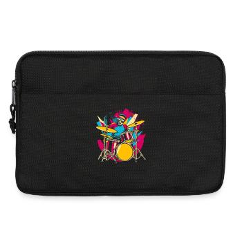 Schlagzeuger Synthwave - Laptoptasche 13" - Schwarz - Vorne