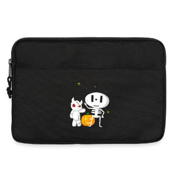 Halloweengesellschaft Gespenst und Monsterchen - Laptoptasche 13" - Schwarz - Vorne