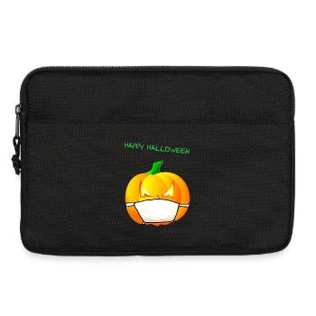 Citrouille avec masque facial - Sacoche pour ordinateur portable 13 pouces - noir - Devant