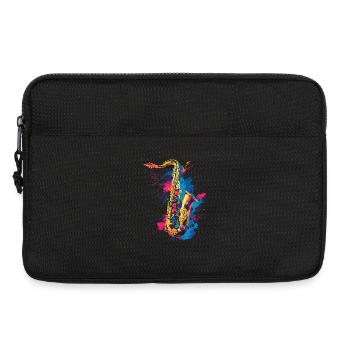 Saxophone Graffiti - Sacoche pour ordinateur portable 13 pouces - noir - Devant