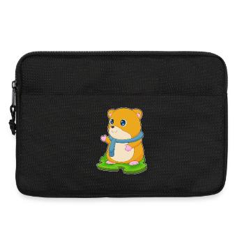 Écharpe d’hiver pour hamster - Sacoche pour ordinateur portable 13 pouces - noir - Devant