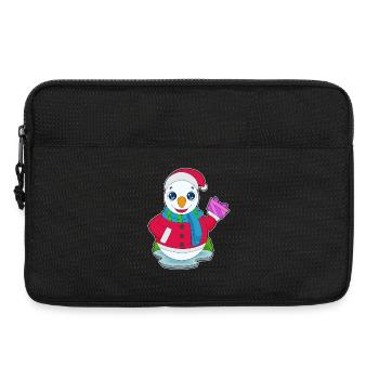 Bonhomme de neige Noël Hiver - Sacoche pour ordinateur portable 13 pouces - noir - Devant