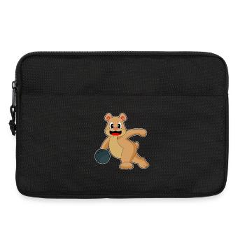 Bär Bowling Bowlingkugel - Laptoptasche 13" - Schwarz - Vorne
