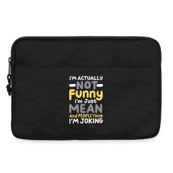 Lustiger Sarkasmus Humor - Laptoptasche 13" - Schwarz - Vorne