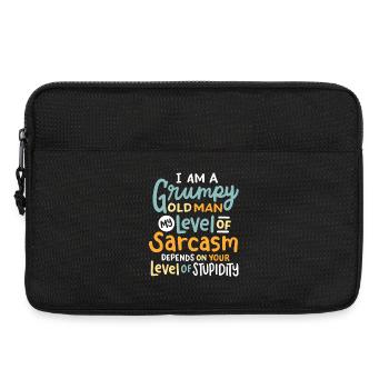 Sarkasmus sarkastischer Spruch - Laptoptasche 13" - Schwarz - Vorne