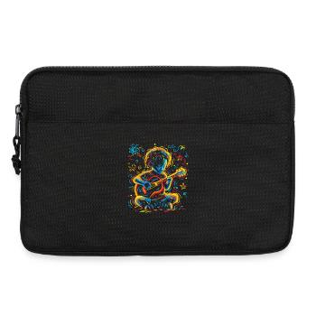 Kleiner Ukulele Spieler - Laptoptasche 13" - Schwarz - Vorne