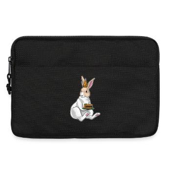Gâteau d’anniversaire lapin - Sacoche pour ordinateur portable 13 pouces - noir - Devant