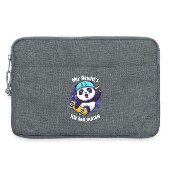 Mir Reichts Ich Geh Skaten Panda Skateboard - Laptoptasche 13" - Grau meliert - Vorne