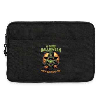 Dino Halloween – Dinosaur Witch Hat Pumpkin Funny - Laptop bag 13" - black - Front