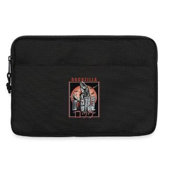 Retro Kaiju Stadtkampf T-Shirt - Laptoptasche 13" - Schwarz - Vorne