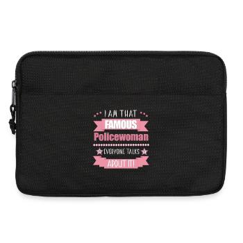 Polizistin Beruf Damen Geschenk - Laptoptasche 13" - Schwarz - Vorne