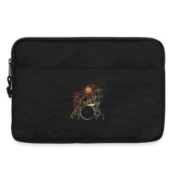Schlagzeuger Vintage Look - Laptoptasche 13" - Schwarz - Vorne