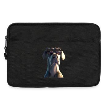 Deutsche Dogge Hatzrüde Saupacker Große Doggen - Laptoptasche 13" - Schwarz - Vorne