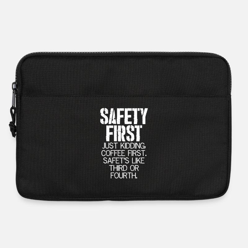 Sicherheit geht vor Nur ein Scherz - Laptoptasche 13" - Schwarz