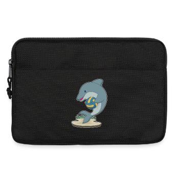 Dauphin Joueur de volley-ball Volley-ball - Sacoche pour ordinateur portable 13 pouces - noir - Devant