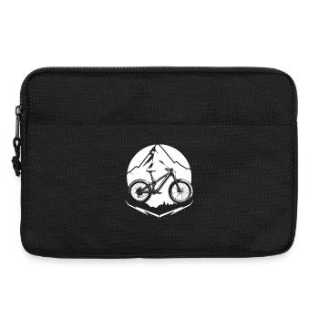 Mountain Bike Cyclist Sketch - Laptop bag 13" - black - Front