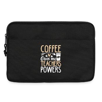 coffee gives me teacher powers - Laptoptasche 13" - Schwarz - Vorne