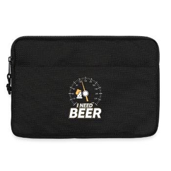 I need beer - Laptoptasche 13" - Schwarz - Vorne
