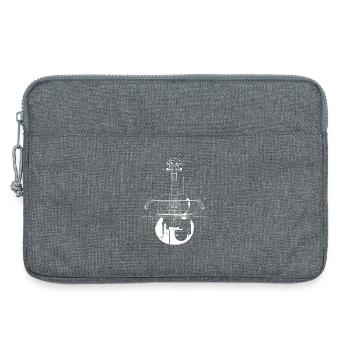 Ukulele Drawing - Laptop bag 13" - heather grey - Front