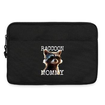 Raccoon Mommy Waschbär Muttertag Waschbären Mom - Laptoptasche 13" - Schwarz - Vorne