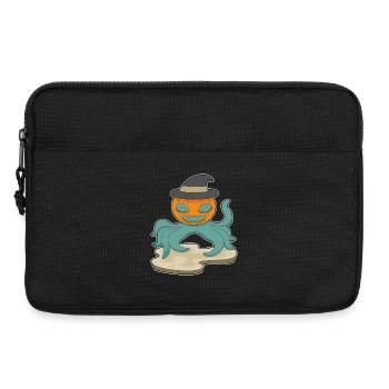 Poulpe Citrouille d’Halloween - Sacoche pour ordinateur portable 13 pouces - noir - Devant