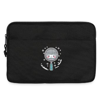 Badminton Racket Comic Look - Laptop bag 13" - black - Front