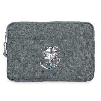 Badmintonschläger Comic Look - Laptoptasche 13" - Grau meliert - Vorne
