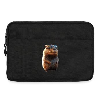 Biber Motiv Biberflüsterer Nagetiere Süßer Biber - Laptoptasche 13" - Schwarz - Vorne