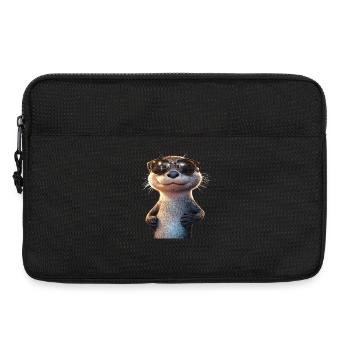 Loutre Loutre de mer Loutre Loutre Martre amour Loutre mignonne - Sacoche pour ordinateur portable 13 pouces - noir - Devant