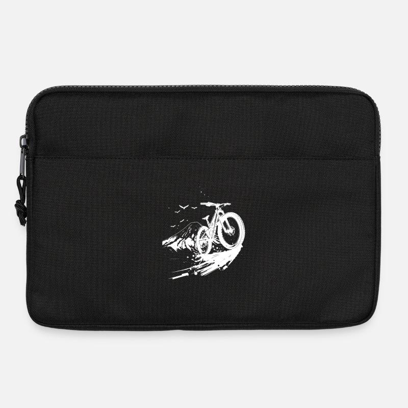 Mountainbiking Skizze - Laptoptasche 13" - Schwarz