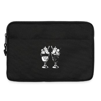 Ice cream sundae graphic - Laptop bag 13" - black - Front